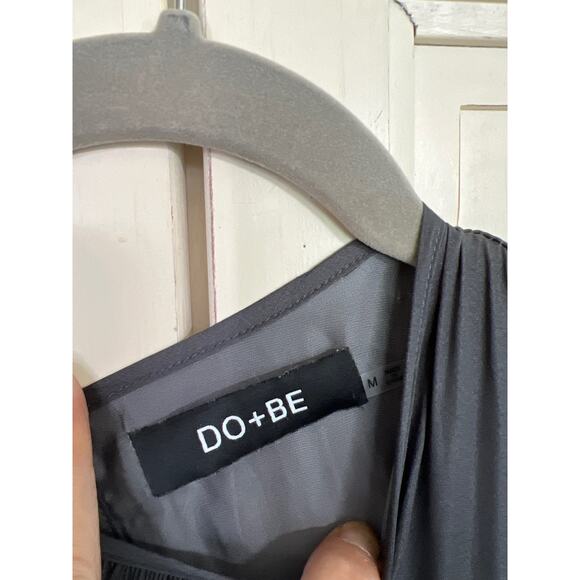 DO+BE size medium gray tiered ruffled mini dress - Picture 4 of 5